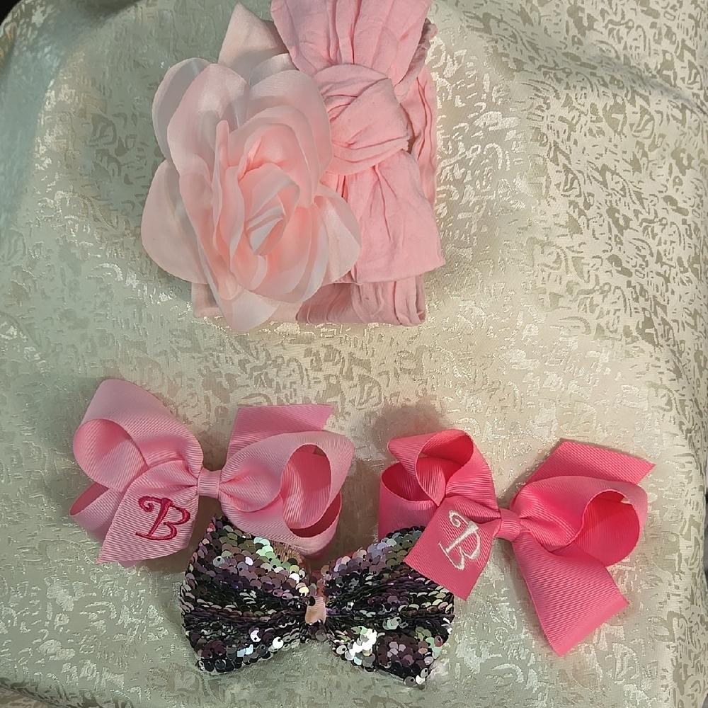 Hair Accessories 5 Piece Set with Bows and Headbands